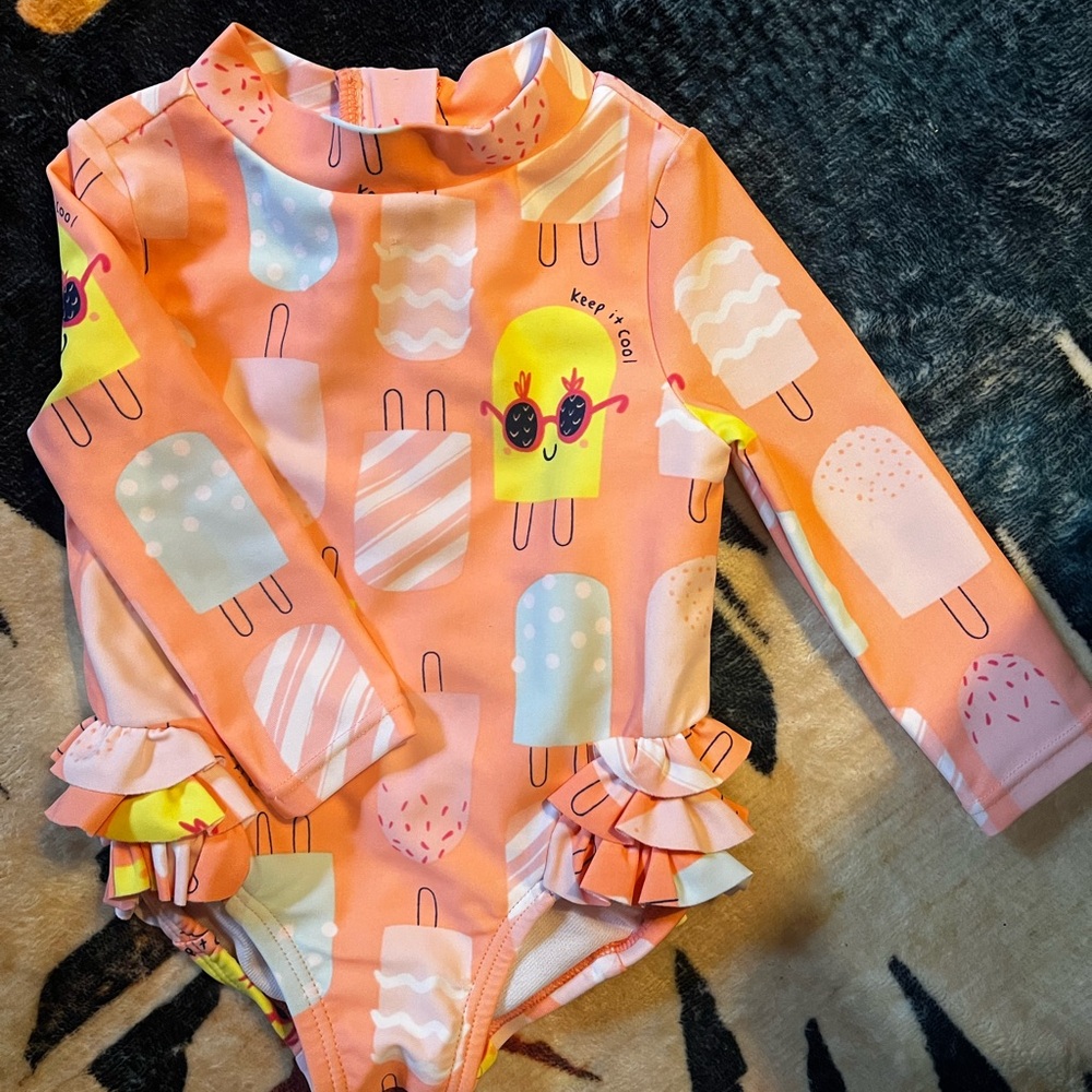 Carter's Fun Ice Pop Swimsuit - Orange and Yellow